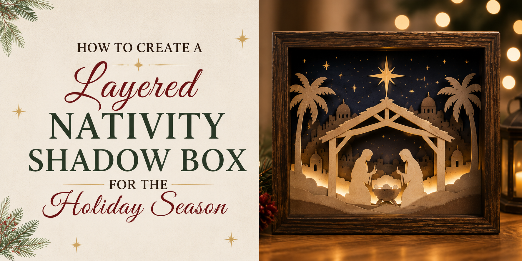 How to Create a Layered Nativity Shadow Box for the Holiday