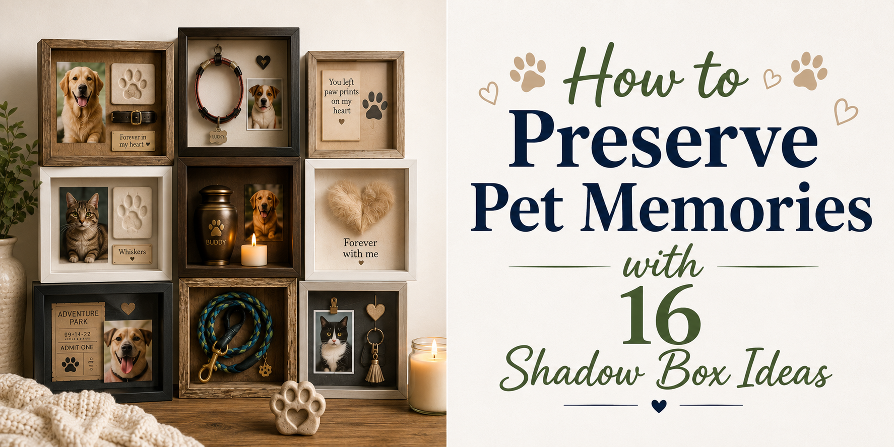 How to Preserve Pet Memories with 16 Shadow Box Ideas