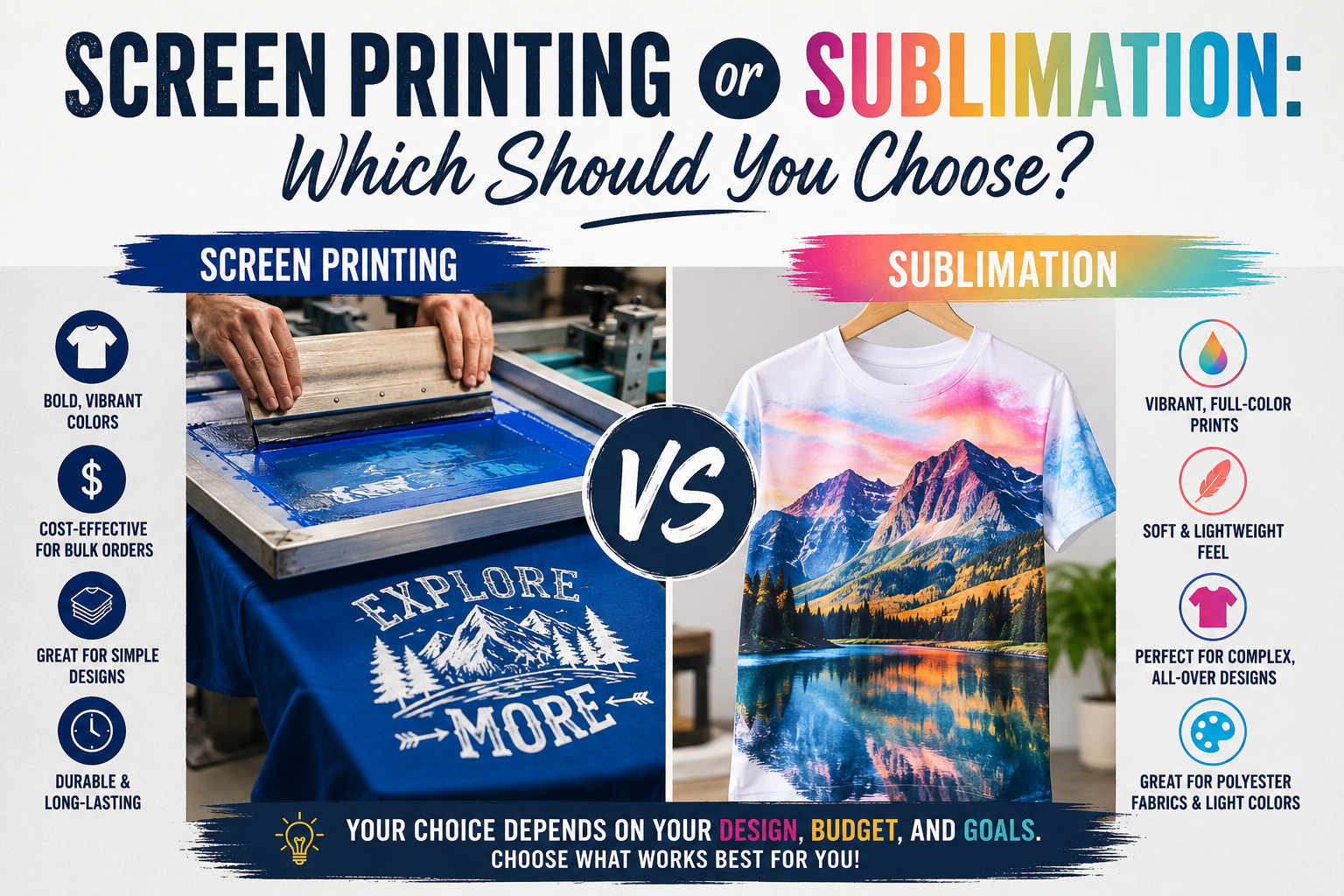Screen Printing or Sublimation: Which One Should You Choose?