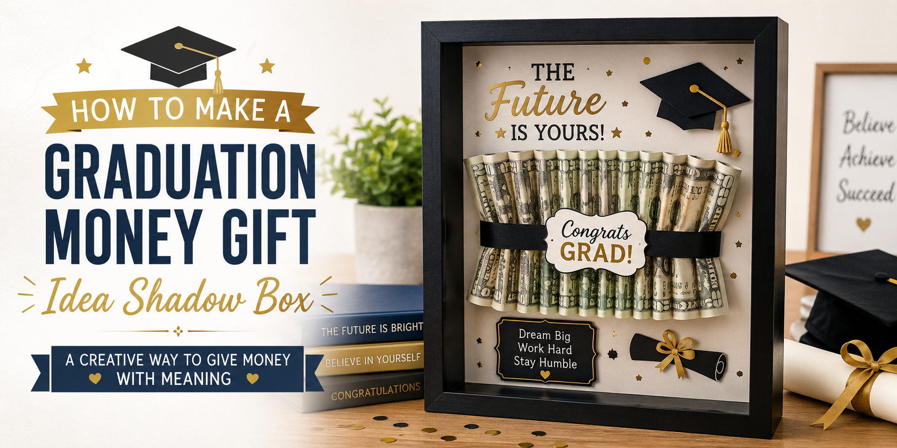 How to Make a Graduation Money Gift Idea Shadow Box