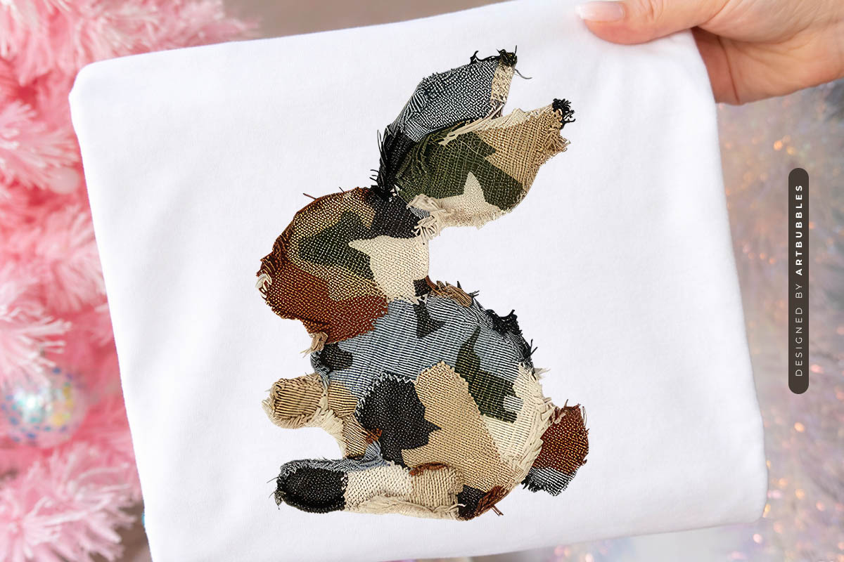 Patchwork Bunny Easter Sublimation Print Image.jpg