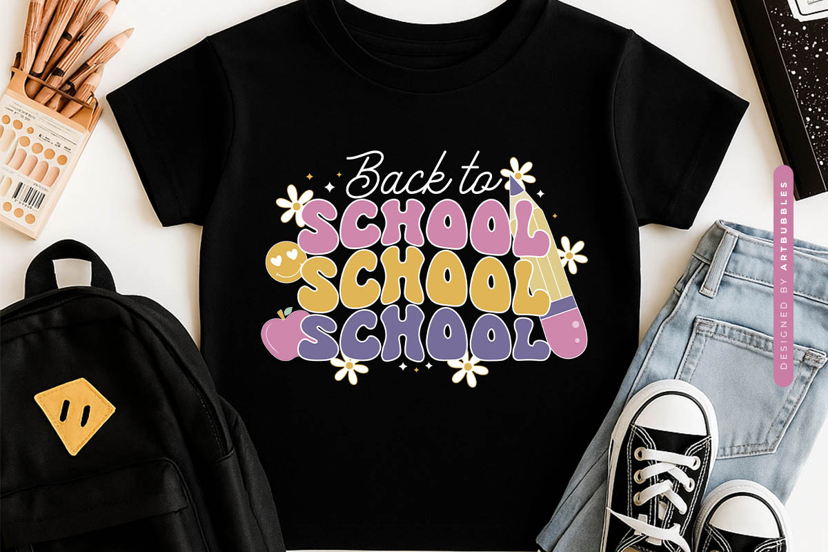 Retro Back to School Sublimation Design Tshirt Mockup Image.jpg