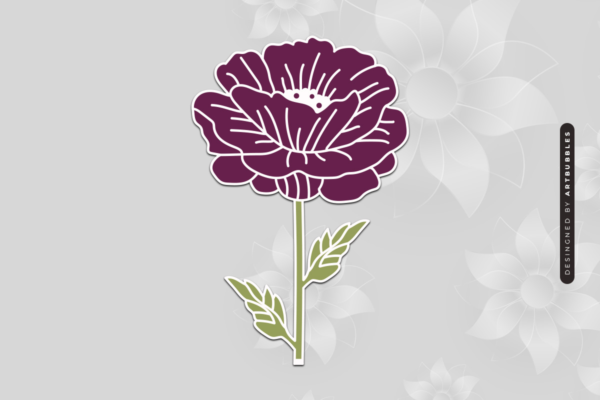 Peony Laser Cut Wildflower SVG File Image 2.jpg