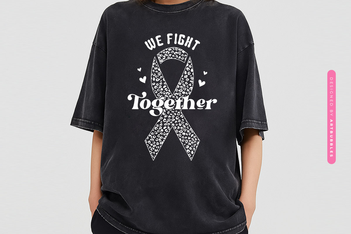 We Fight Together - Breast Cancer SVG Tshirt Mockup Image.jpg