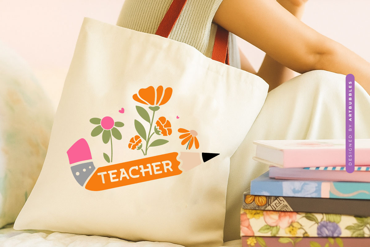 Floral Teacher Appreciation Gift SVG Tote Bag Mockup Image.jpg