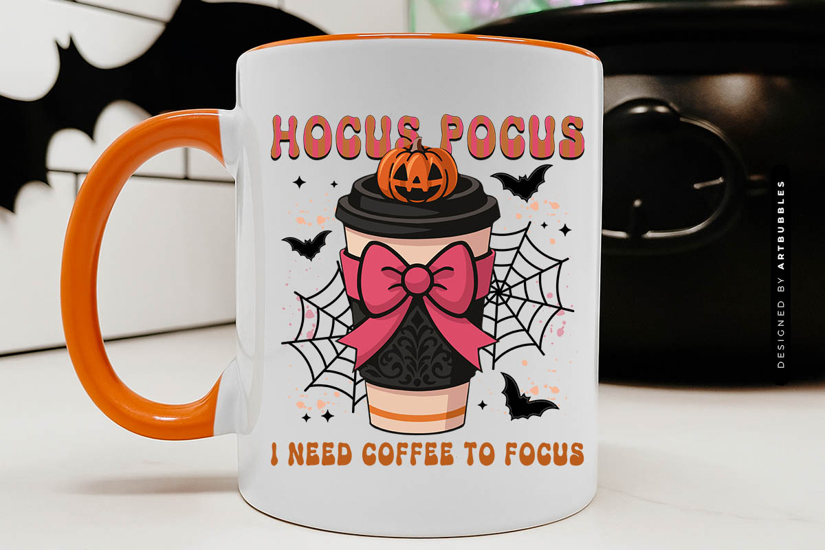 Hocus Pocus I Need Coffee to Focus - Halloween Sublimation Mug Mockup Image.jpg