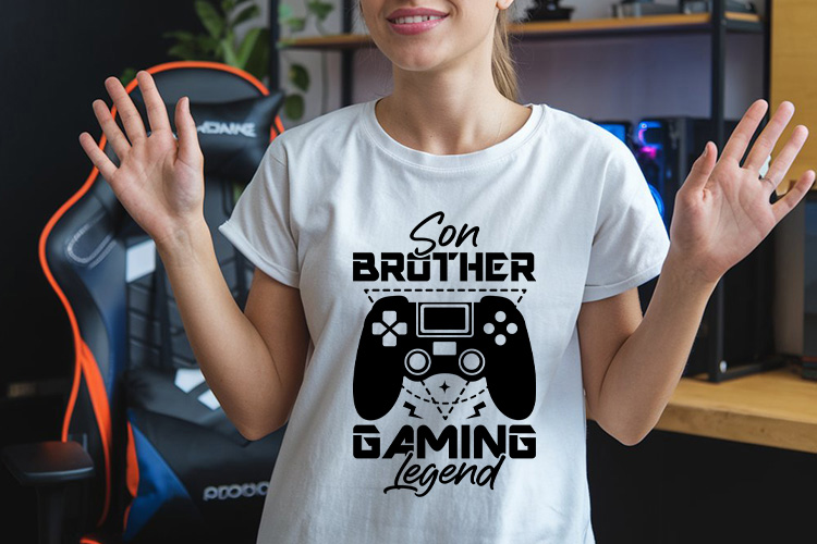 Son Brother Gaming Legend SVG Design Shirt Mockup Image.jpg