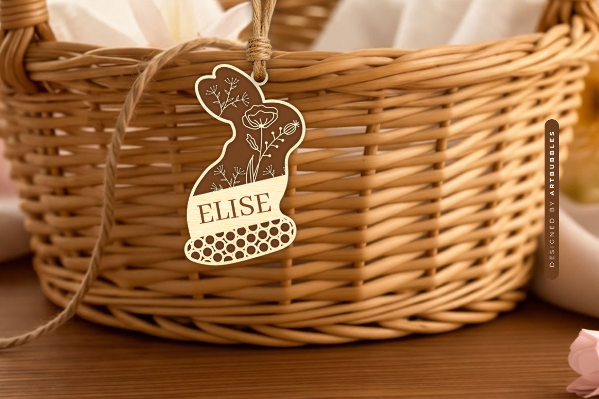 Floral Easter Bunny Gift Tag SVG image.jpg