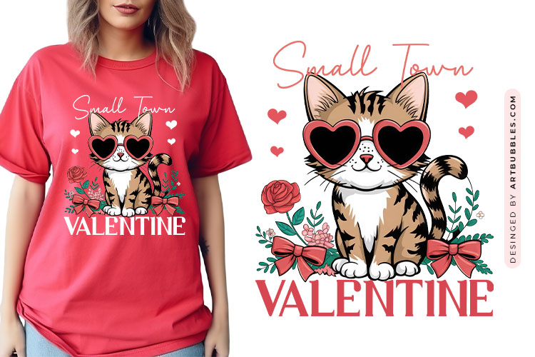Small Town Valentine Coquette Sublimation Design