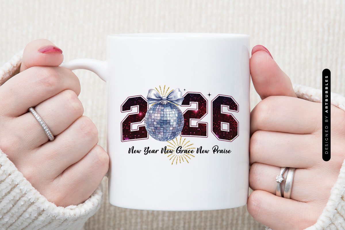 2026 New Year Grace Praise Sublimation PNG Mug Mockup image.jpg