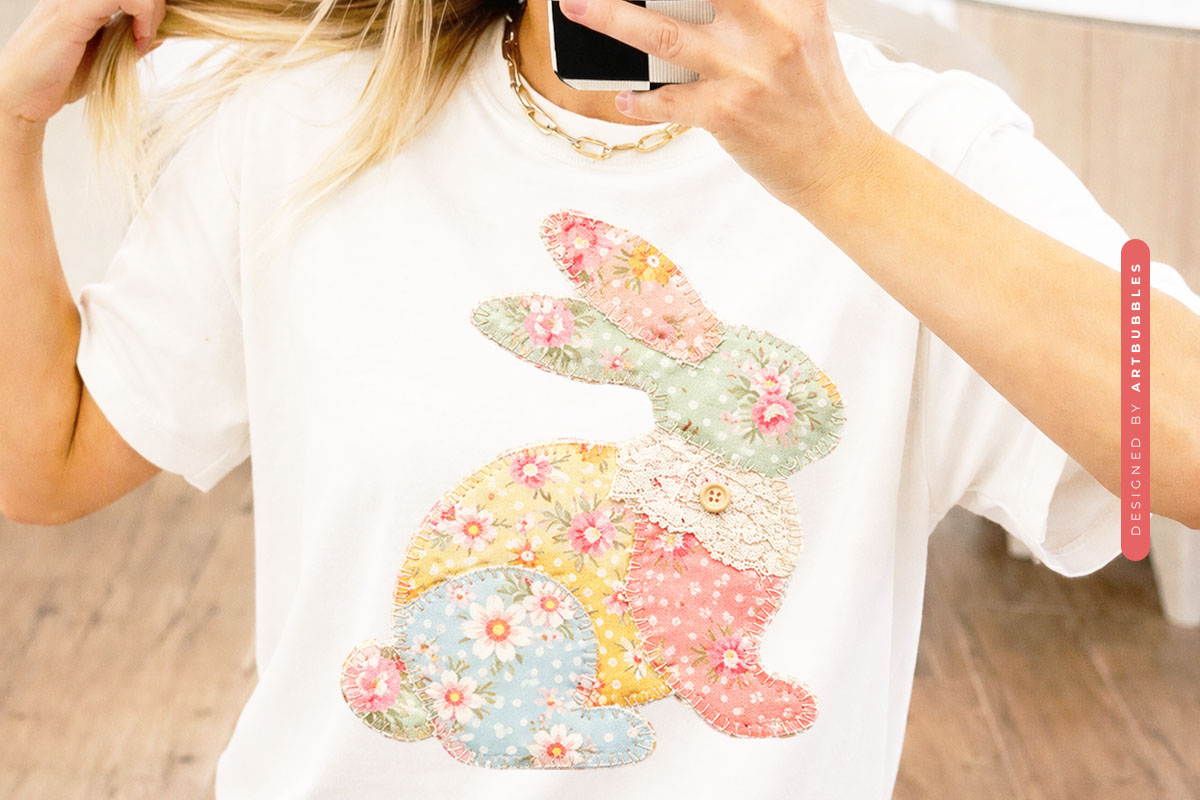 Preppy Patchwork Yarn Easter Bunny PNG Bundle tshirt Mockup Image 2.jpg