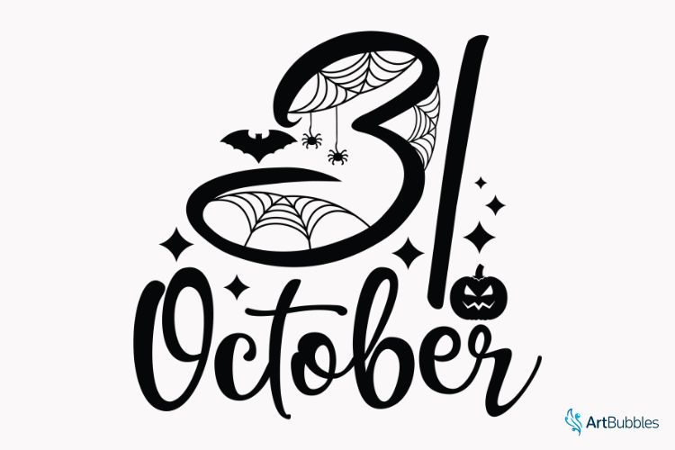 31 October - Halloween SVG Cut File