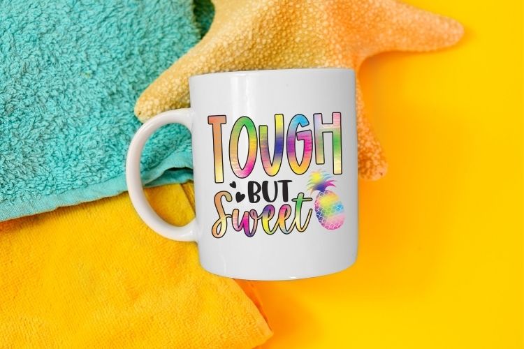 Tough But Sweet - Summer Sublimation PNG Mug Mockup Image.jpg