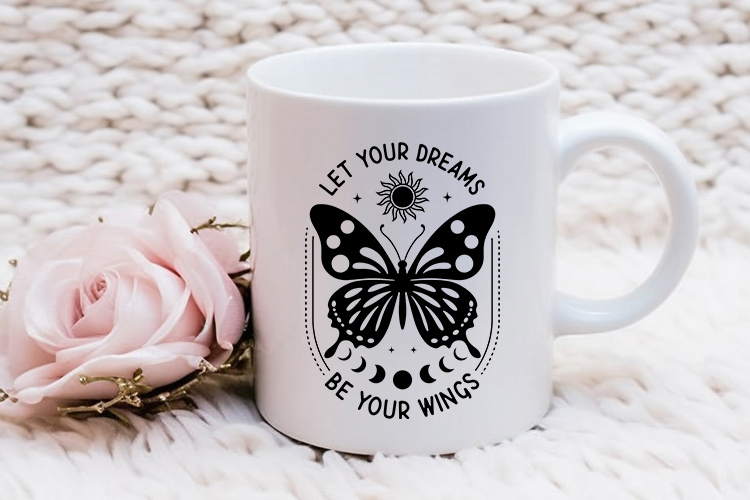 Let Your Dreams Be Your Wings - Butterfly SVG Free Mug Mockup Image.jpg