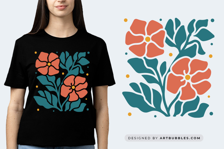 Poppy Abstract Shape Flower SVG