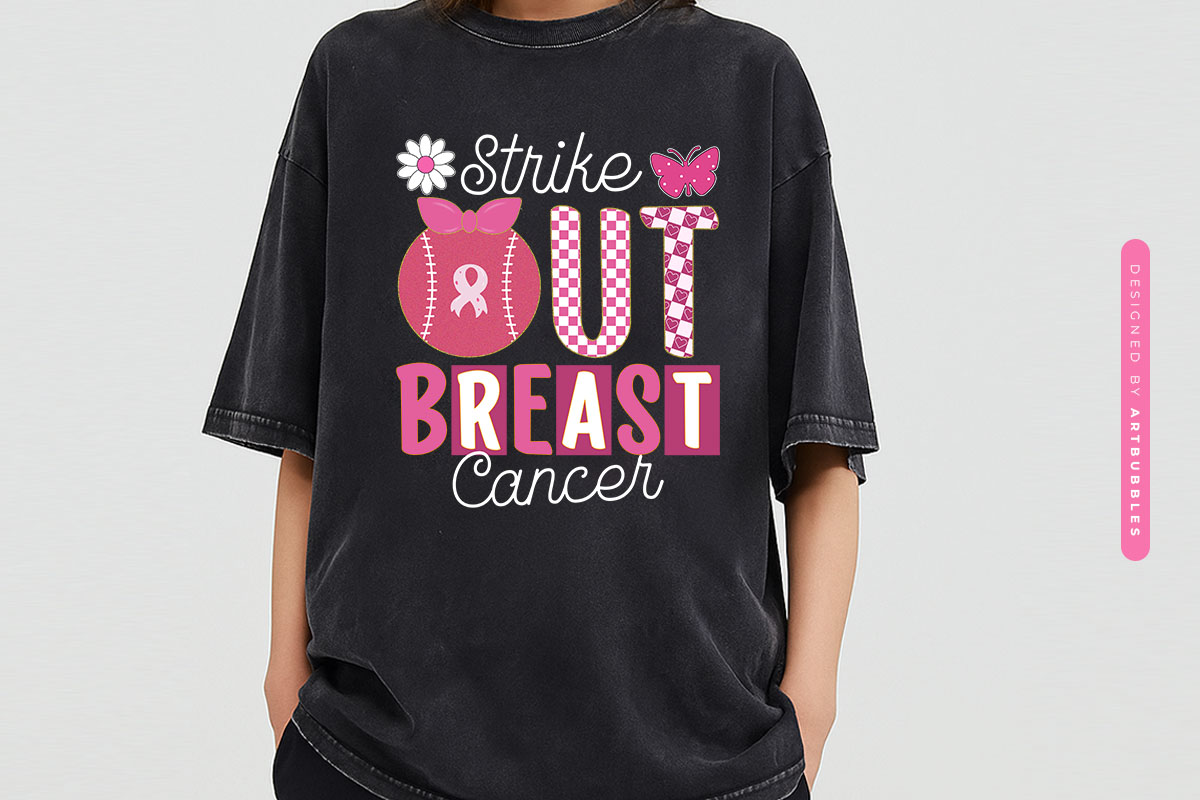Strike Out Breast Cancer Sublimation Transfer Tshirt Mockup Image.jpg