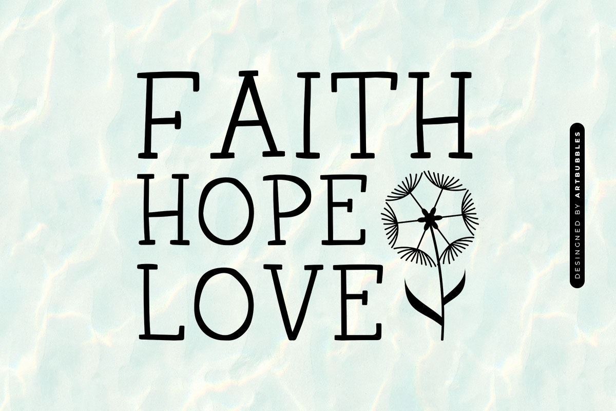 Faith Hope Love - Dandelion Silhouette SVG Image.jpg