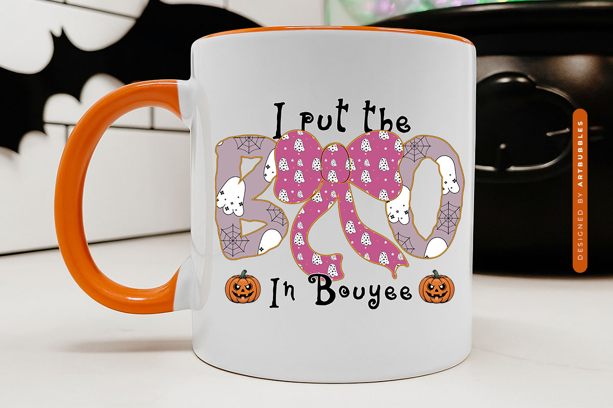 I Put the Boo in Boujee - Scary Halloween Sublimation Mug Mockup Image.jpg