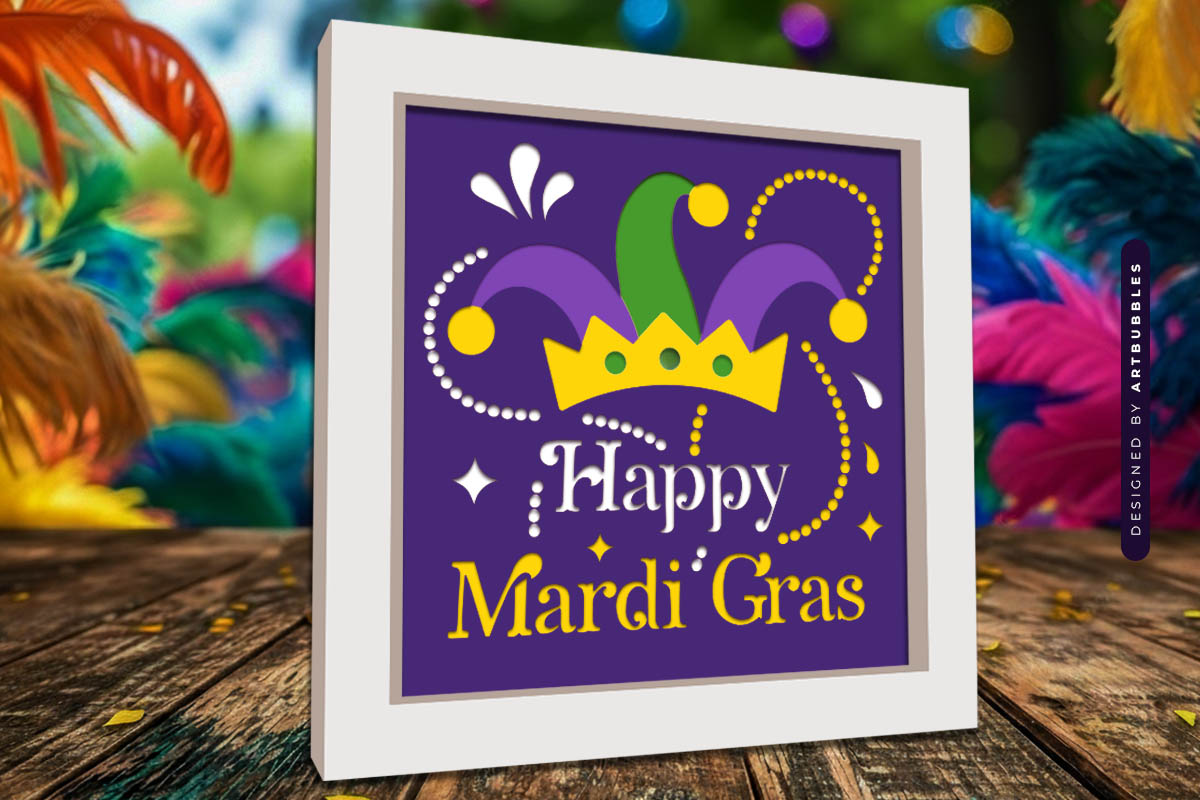 Mardi Gras Paper Cut Shadow Box SVG Image 6.jpg