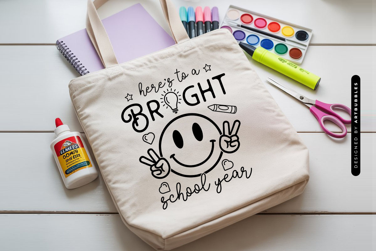 Here's to a Bright School Year SVG File Tote Mockup Image.jpg
