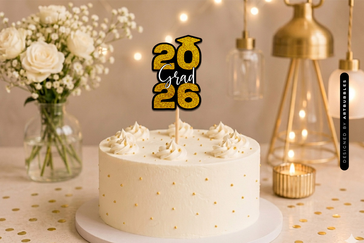 2026 Grad Cake Topper SVG Cut File