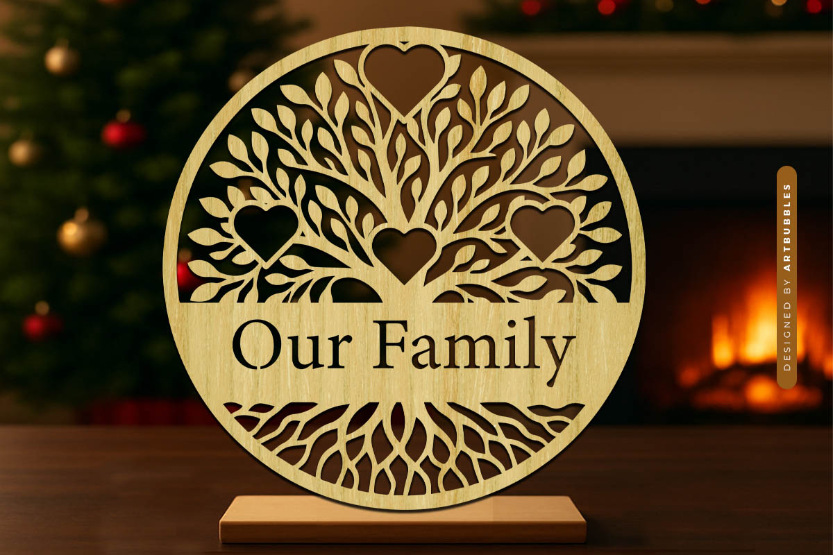 Laser Cut Family Tree of Life SVG File