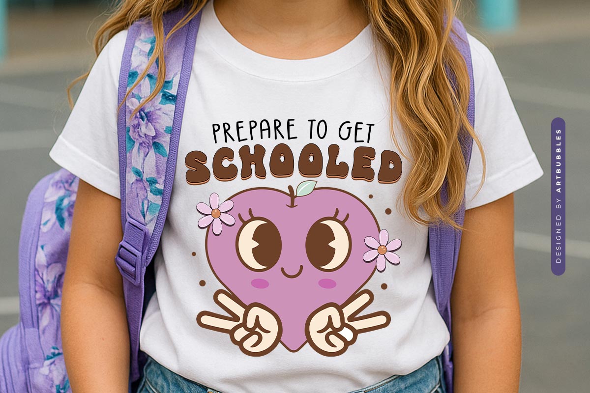 Prepare to Get Schooled - Back To School Retro Sublimation Shirt Mockup Image.jpg