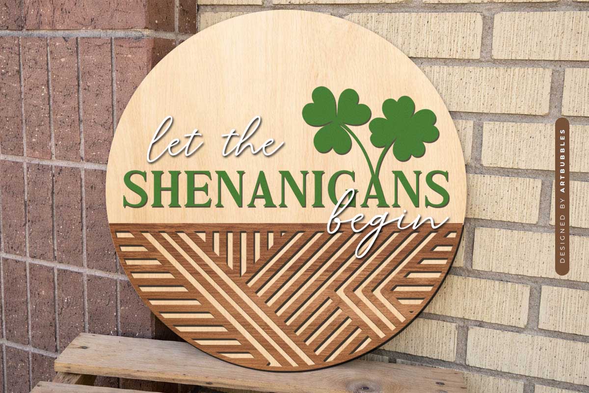 St Patrick's Day Door Hanger SVG Laser Cut Image 2.jpg