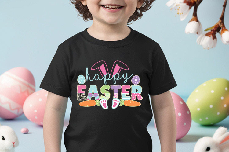 Happy Easter Sublimation Transfer Tshirt Mockup Image.jpg