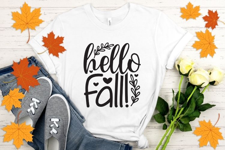 Hello Fall for Cricut Maker Shirt Mockup image.jpg