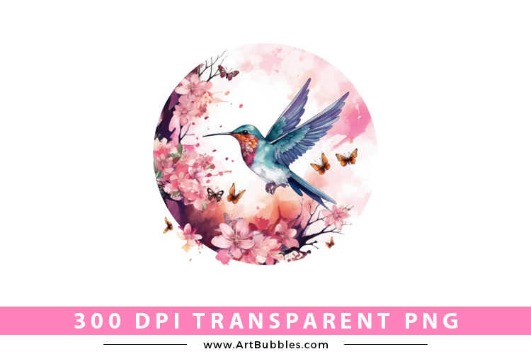 Hummingbird  Sublimation Clipart Preview 01.jpg