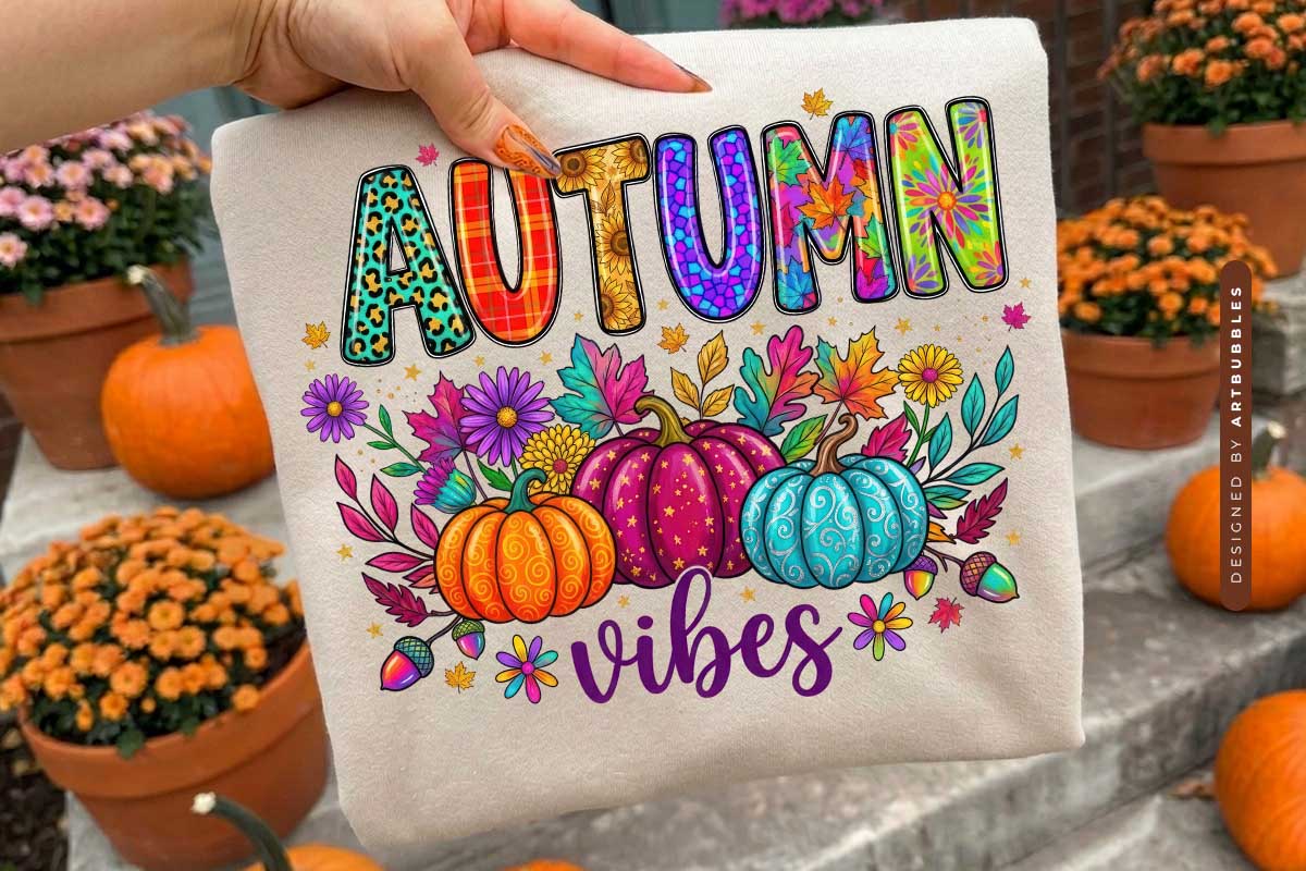 Autumn Vibes - Fall PNG Sublimation Design Tote Mockup Image.jpg