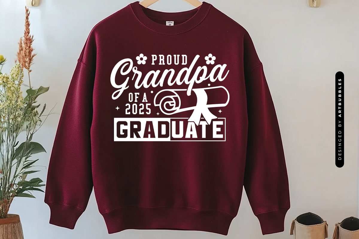 Proud Grandpa of a 2025 Graduate SVG File Sweatshirt Mockup Image.jpg