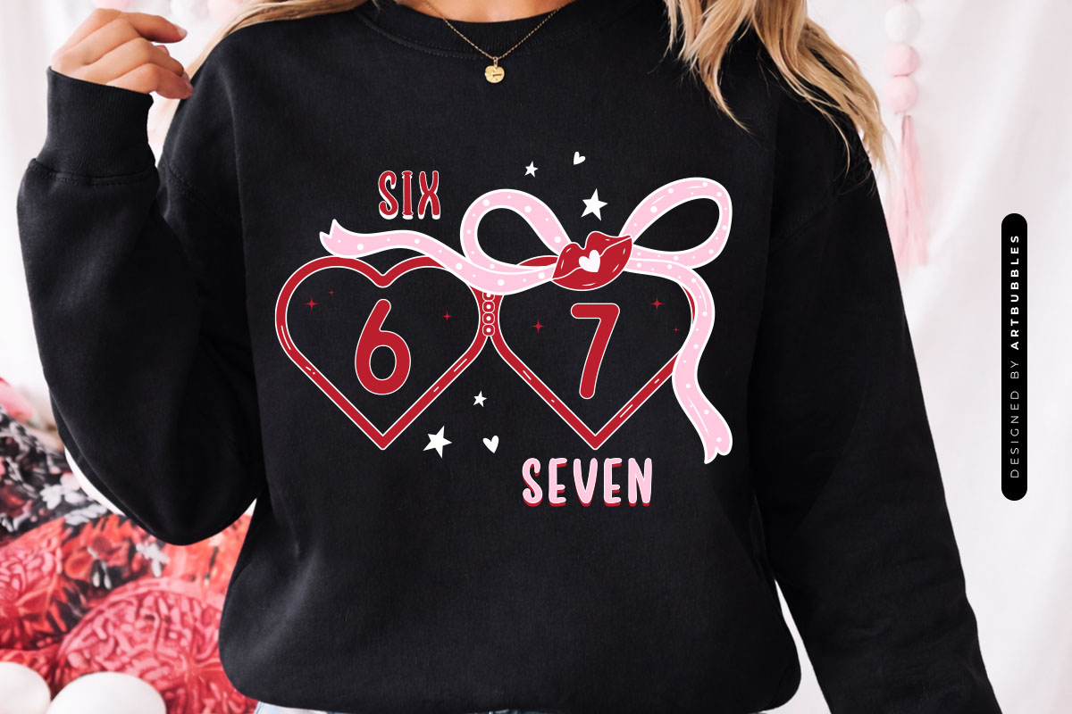 Coquette 67 Six Seven Valentine Sublimation Sweatshirt Mockup Image.jpg