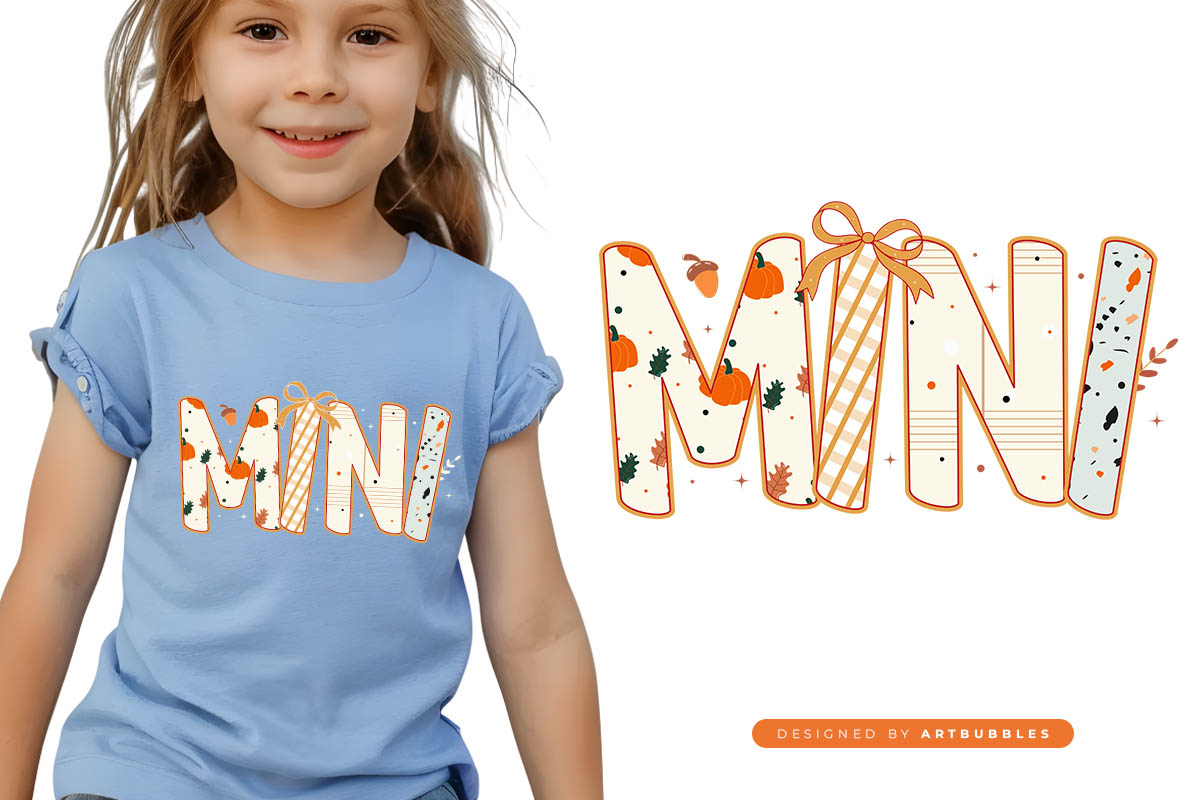 Preppy Mini Fall Sublimation Design