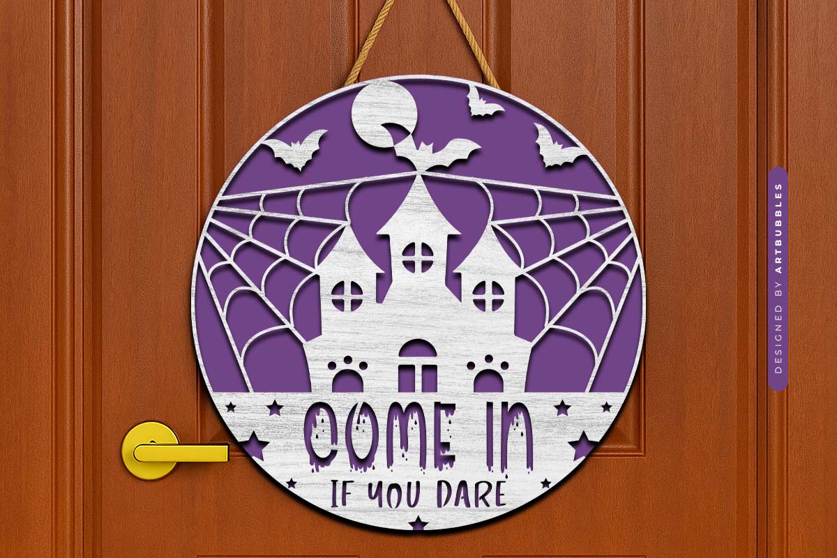 Come In If You Dare - Halloween Door Hanger SVG Image 3.jpg