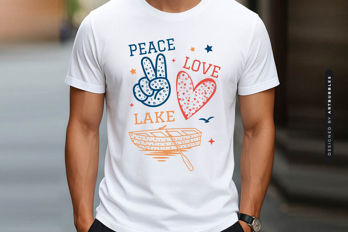 Peace Love Lake SVG Design Tshirt Mockup Image.jpg