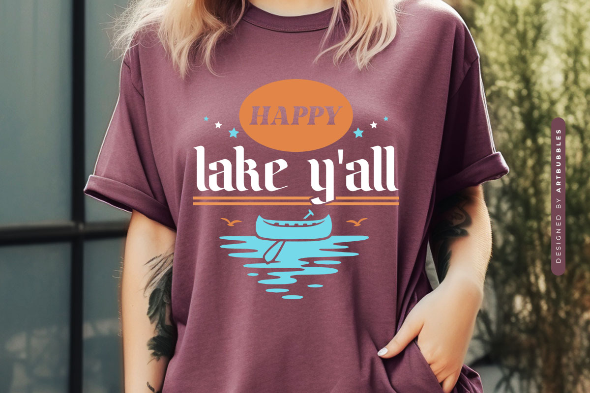 Happy Lake Y'all SVG Vector Shirt Mockup Image.jpg
