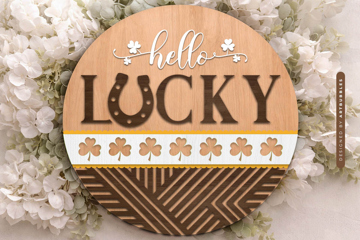 Laser Cut St Patrick's Day Door Hanger SVG Bundle Image 6.jpg