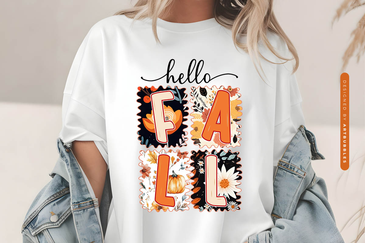 Preppy Floral Hello Fall Sublimation Design Tshirt Mockup Image.jpg