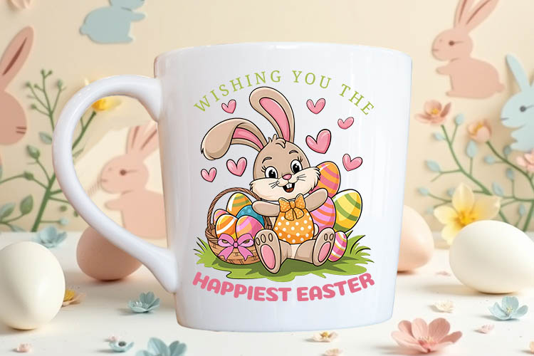 Coquette Wishing You The Happiest Easter PNG Mug Mockup Image.jpg