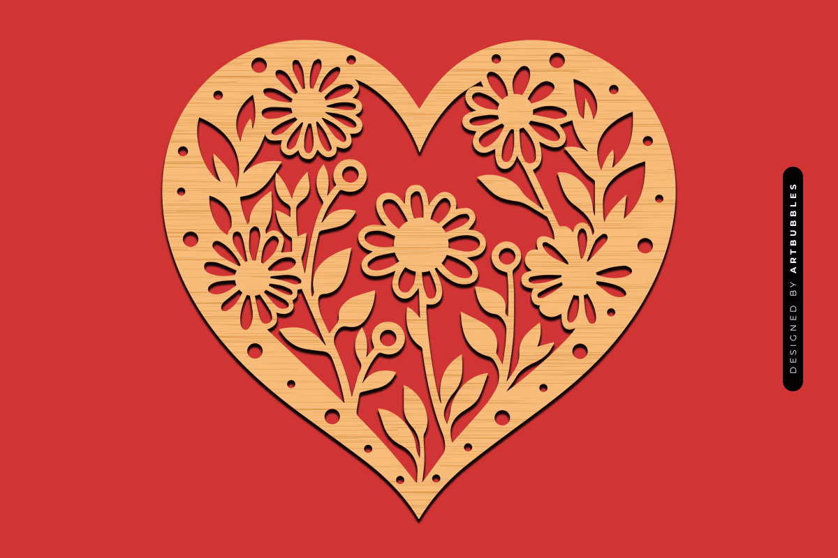 Valentine’s Day Heart Laser Cut SVG Bundle Image 3.jpg