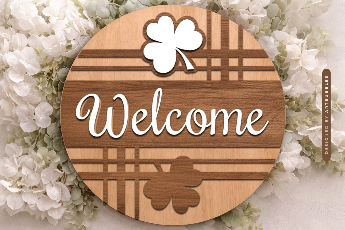 St Patrick's Day Welcome Sign SVG Bundle Image 6.jpg