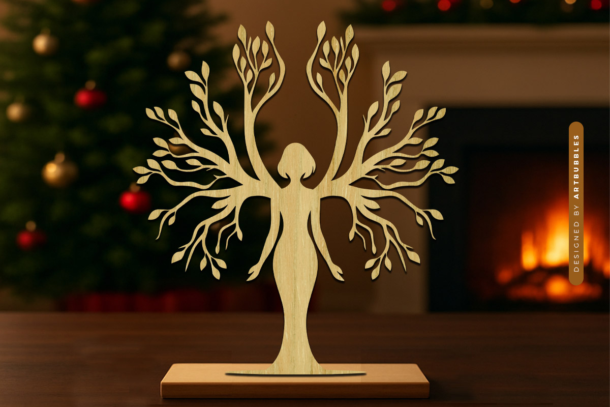Woman Tree of Life Laser Cut SVG File