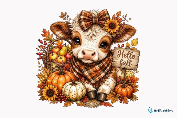 Hello Fall Sublimation Design PNG