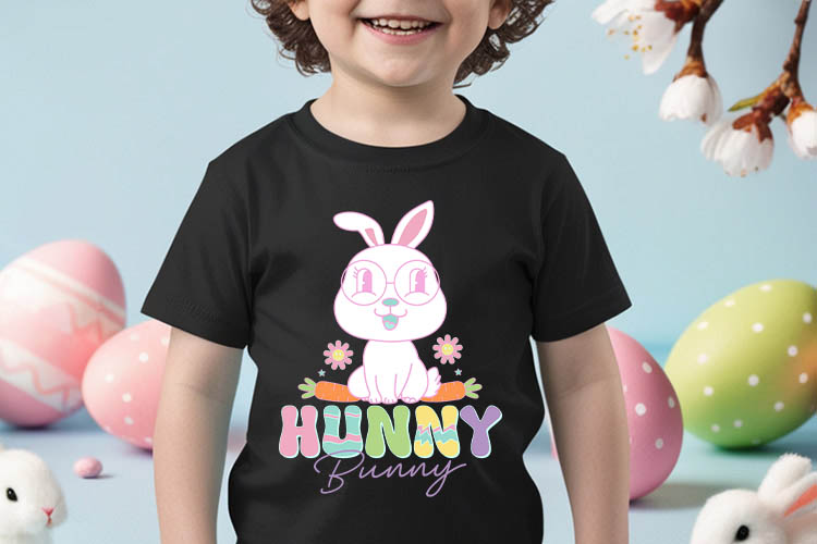 Hunny Bunny - Retro Easter Sublimation Print Tshirt MOckup Image.jpg