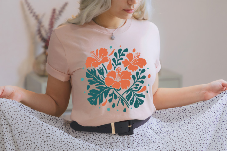 Abstract Hibiscus Flower SVG Cut File Tshirt Mockup Image.jpg