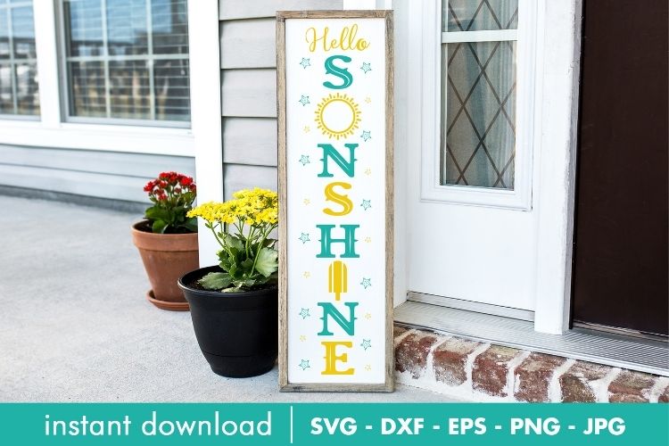 Hello Sunshine - Summer Porch Sign SVG Image.jpg