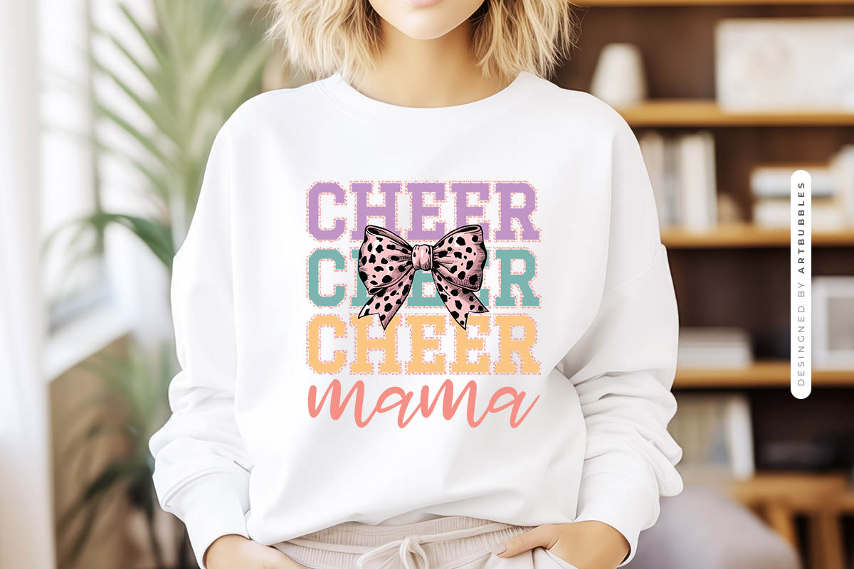 Cheer Mama - Coquette Mother's Day Png Sublimation