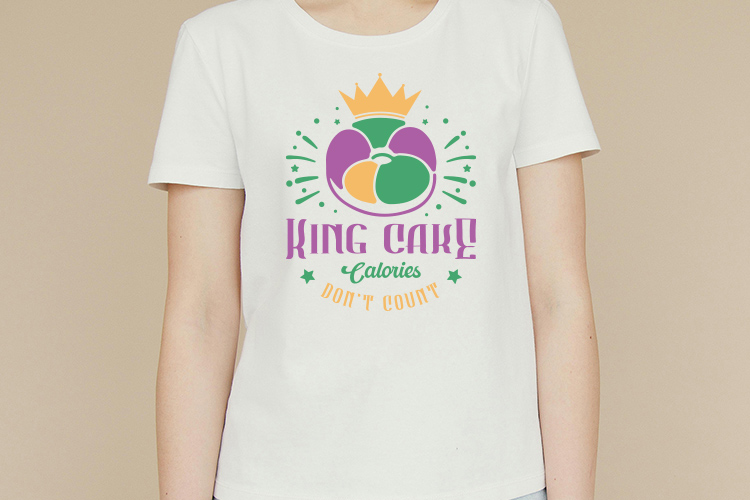 King Cake Calories Don't Count - Funny Mardi Gras SVG Shirt Mockup Image.jpg